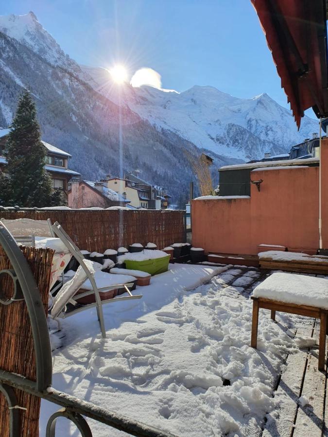 Chamonix Hyper Centre . Terrasse Vue Mont Blanc . Parking Apartment Luaran gambar