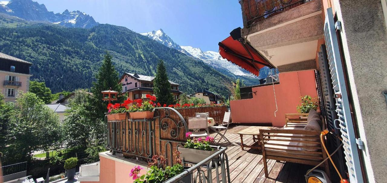 Chamonix Hyper Centre . Terrasse Vue Mont Blanc . Parking Apartment Luaran gambar